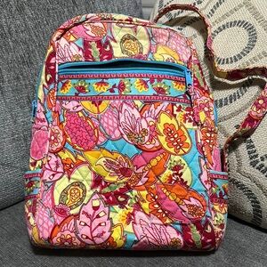Vibrant Pink and Orange Patchwork Backpack